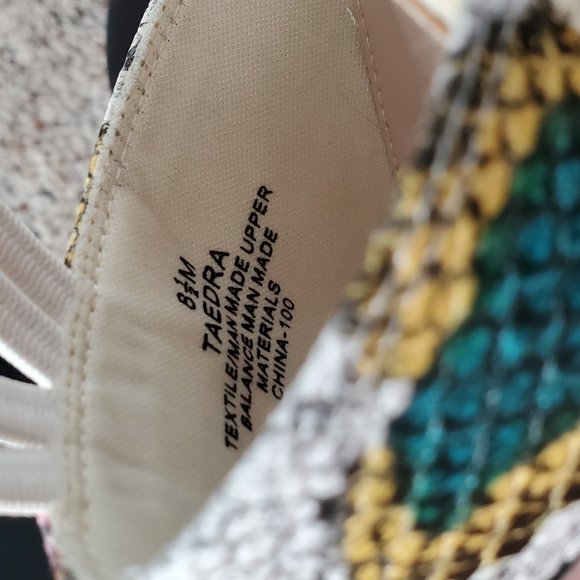 Impo stretch Taedra multicolor Phyton print wedges platform slip on sandals 8.5 - Picture 11 of 12